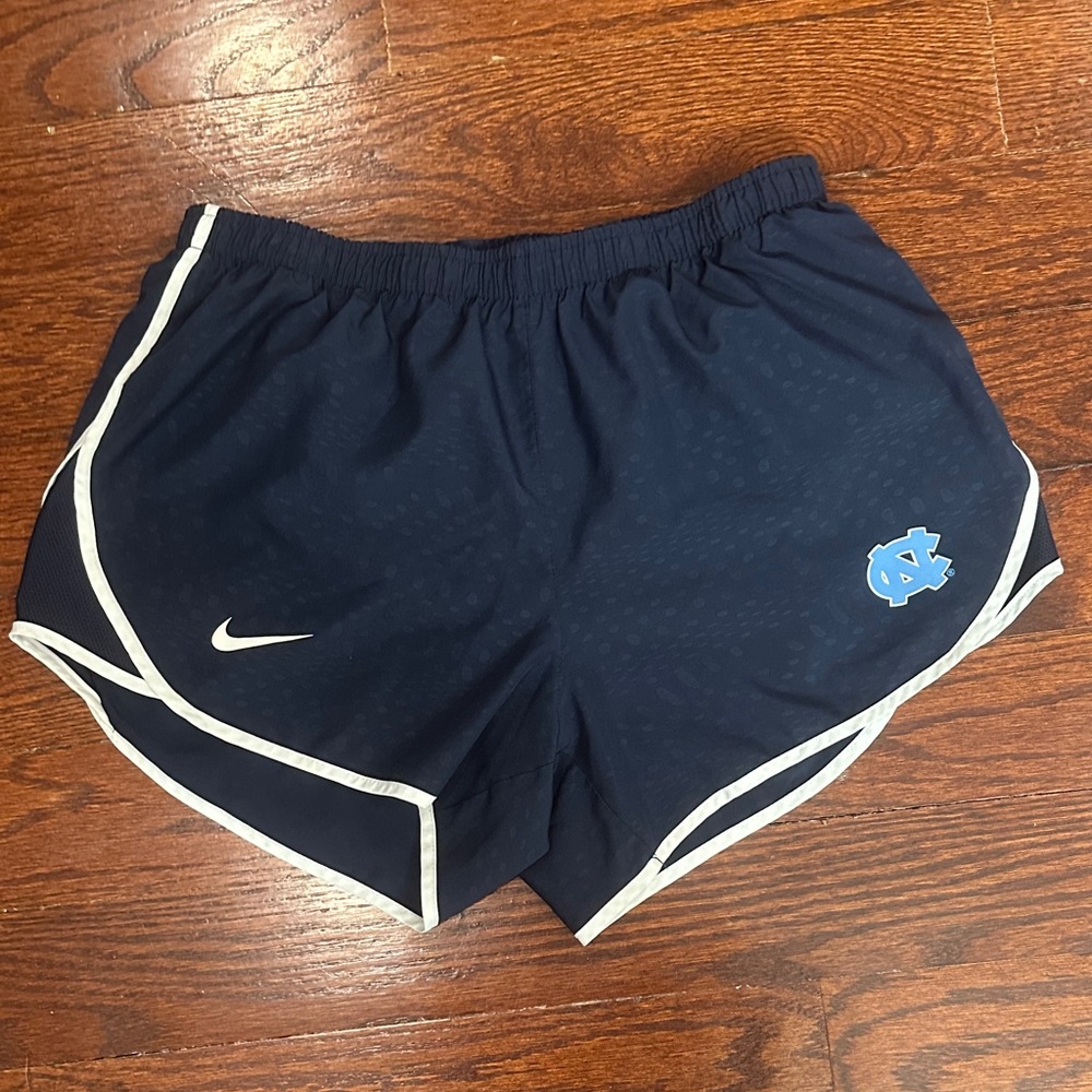 UNC Nike Women's Dark Blue Athletic Shorts with logo size medium
